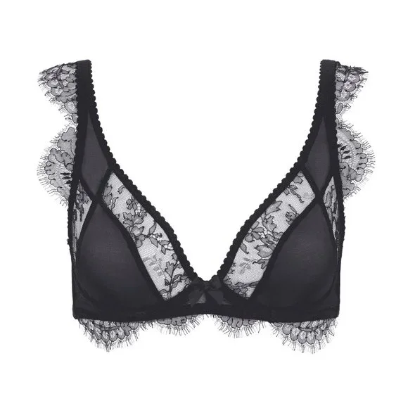 Agent Provocateur black Deanna floral lace bra 34B